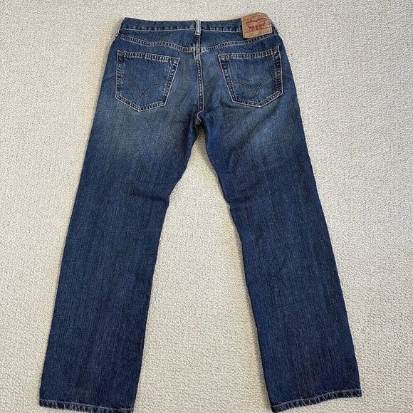 Levis 559 Jeans Blue Relaxed Straight 33x30 Baggy Cotton Medium Wash - Picture 3 of 11